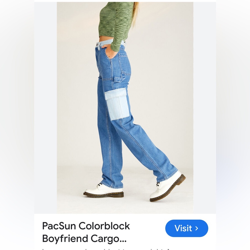 PacSun Colorblock '90s Boyfriend Cargo Carpenter Pants-Size 27